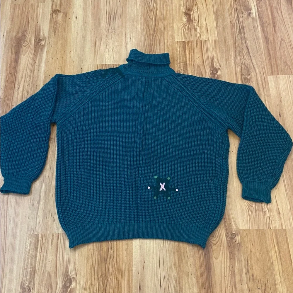 PAUL SMITH restored turtleneck chunky wool sweater XL - Picture 1 of 10